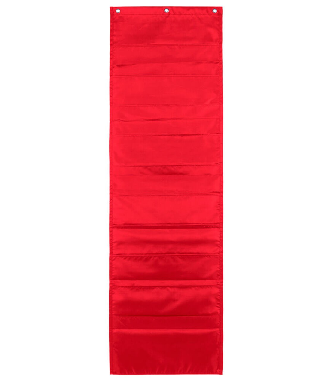 Carson Dellosa 14" x 47" Red Hanging File Folders Storage Pocket Chart, 10 Pocket Paper Organizer for Games, Teacher Supplies for Homeschool, Classroom and Office Organization